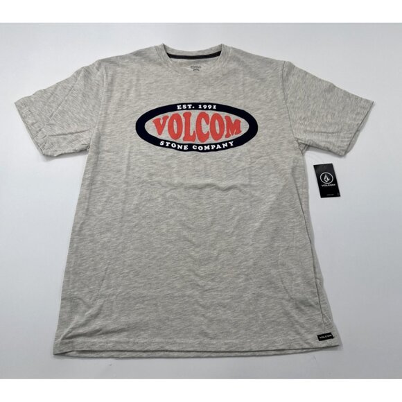 Volcom T Shirt Youth Boys XL 16 Gray Skater Logo Surf Casual Outdoors Tee NEW - Picture 1 of 10